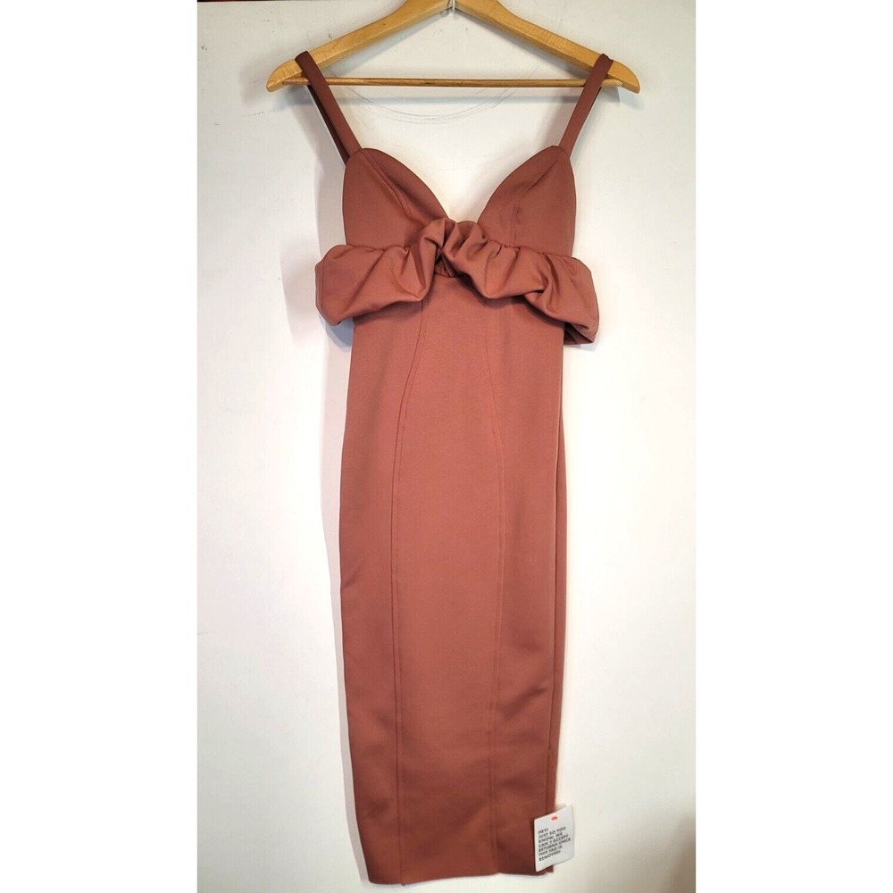 NWT ASOS Design Women's Dress. Blush with Ruffle and Shoulder Straps. Size 0
